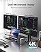 MacBook Pro Docking Station, 14-in-2 Dual USB C Docking Station Dual Monitor for MacBook Pro (Not M1/ M2) MacBook Air Dock with Dual 4K HDMI 60Hz, 10Gbps USB, RJ45, Audio, SD/TF Slots, 87W PD