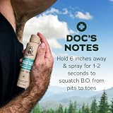 Dr. Squatch Dezodorant w sprayu dla mężczyzn – Quick Dry, No Stains – nie zawiera aluminium + dermatologicznie przetestowany pod kątem wszystkich typów skóry – drewniana beczka + Rainforest Rapids (4