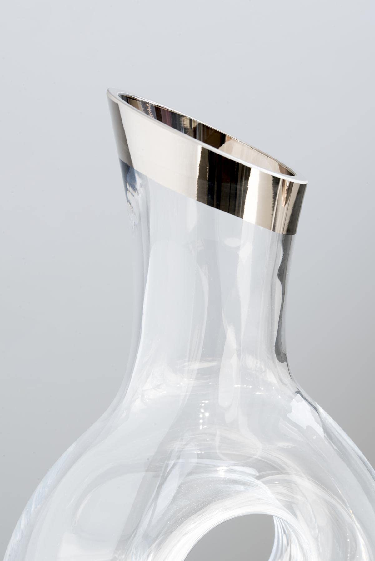 EDZARD Carafe "Gordon" en verre de platine, 1,2 litre, hauteur 30 cm