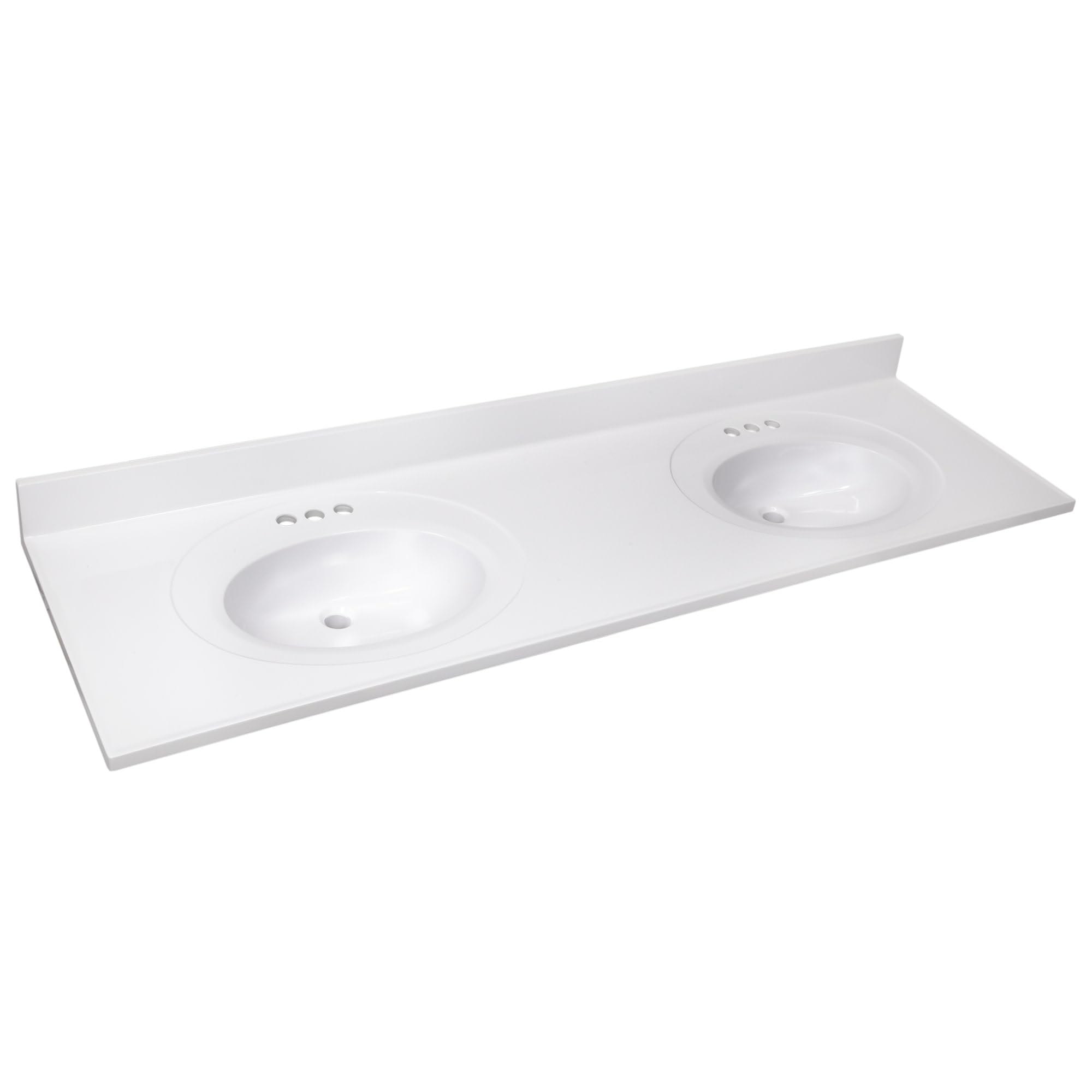 Design House Double Sink Vanity Top, 73", White
