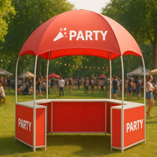 Hillicon Custom 10x10 Dome Canopy Tent with Logo, Hexagon...