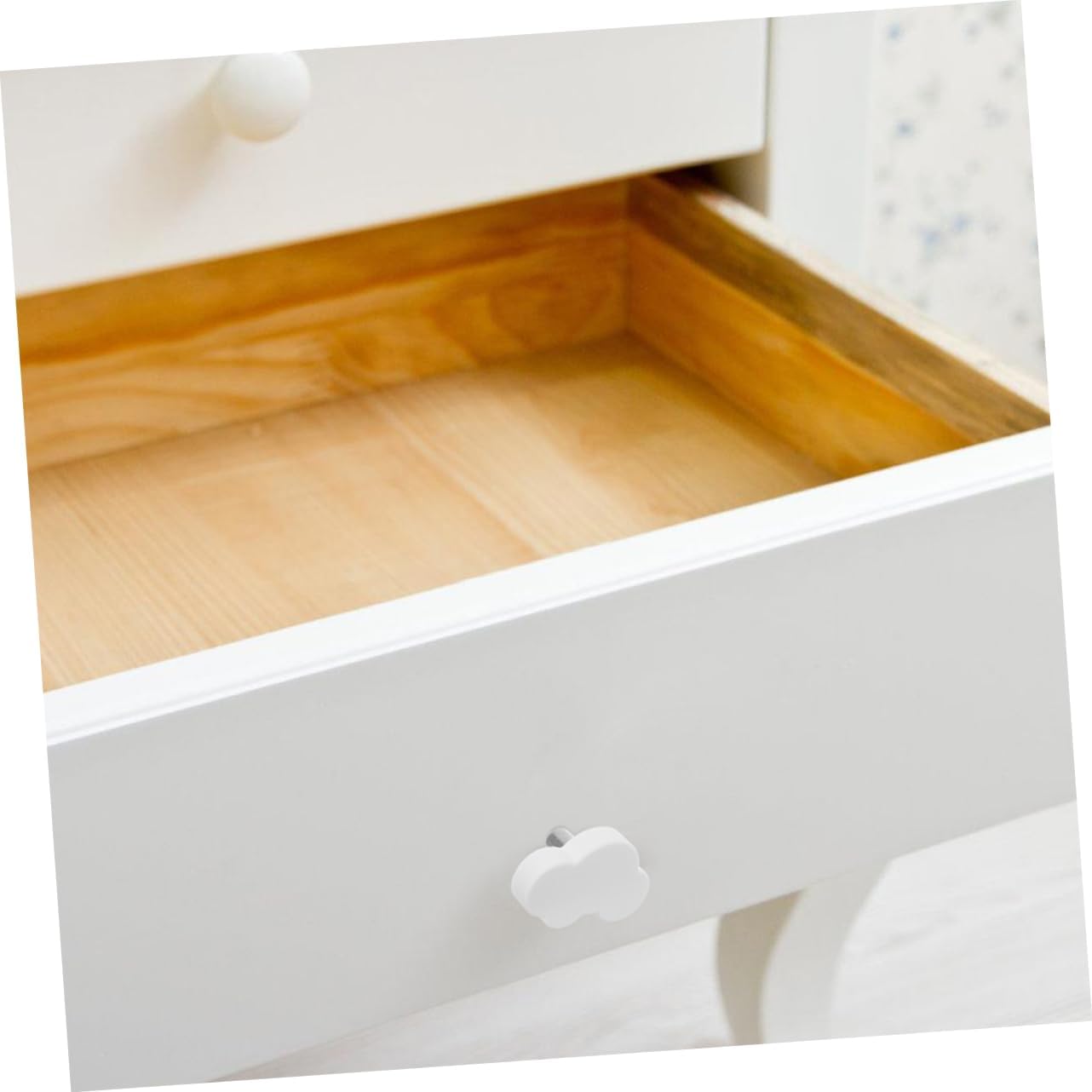 KOMBIUDA 6pcs Cute Cartoon Soft Rubber Drawer Knobs for Kids Fun Cabinet Handles Cloud Shape Easy to Install for Dresser and Closet