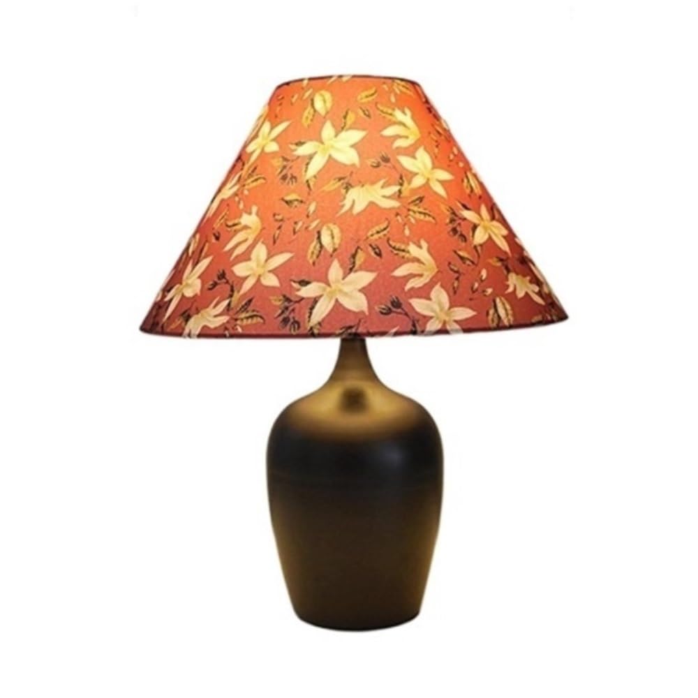 Vintage Magnolia Fabric Lampshade Bedroom Bedside Table Lamp
