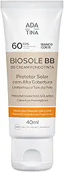 Ada Tina Protetor Solar Facial Biosole BB Cream FPS 60 40ml | Cor 15 | Alta Cobertura | Uniformiza o Tom de Pele | Toque Seco e Aveludado | 12 Horas de Proteção