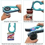 Otstar Jar Opener Bottle Opener and Can Opener for Weak hands, Seniors with Arthritis and Anyone with Low Strength, Mutil Jar Opener Get Lids Off Easily (Blue and Grey) - Image 3