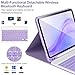 AHYWTAN for iPad 11/10th Generation Case with Keyboard,Detachable Bluetooth Keyboard case for iPad A16 2025 11 inch/10th Gen 2022 10.9’’ with Pencil Holder, Square Keycaps,Purple