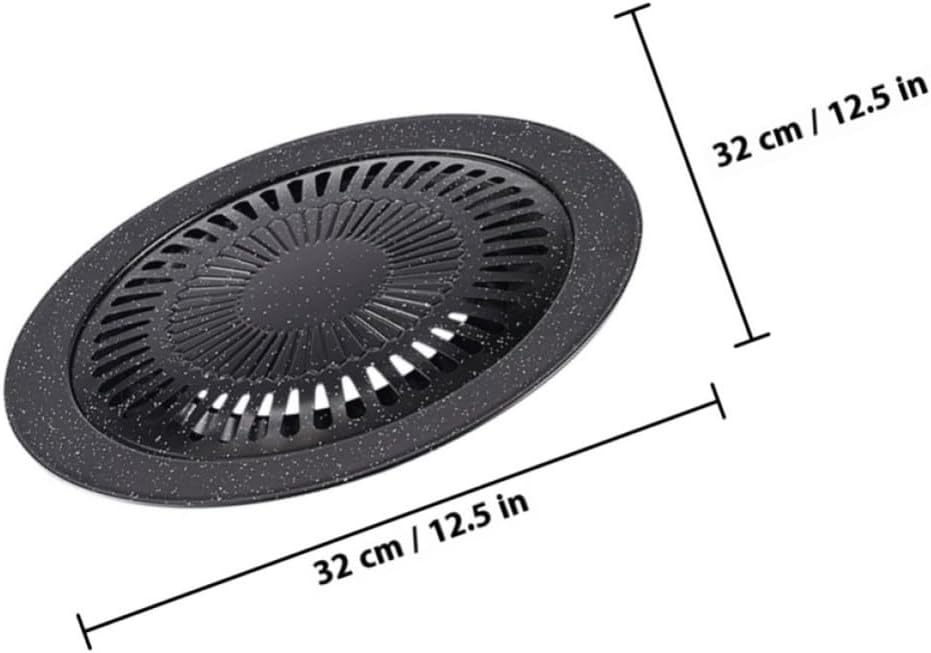 Iron Grill Pan with Double Layer Nonstick Finish for Bbq