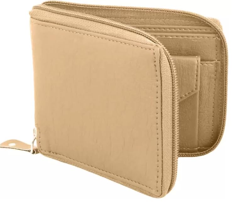Leather Men Wallet(beige)-image-2
