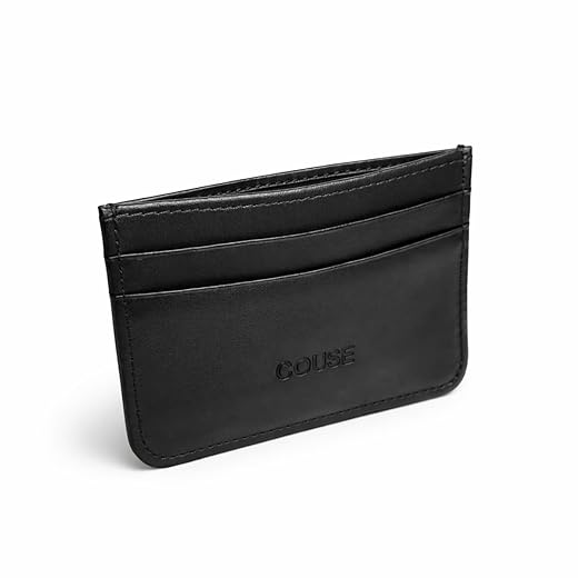 Carteira Porta Cartão Slim Antifurto Proteção RFID em Couro Legítimo Couse