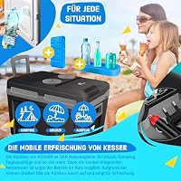KESSER® Kühlbox 40L mit Rollen | Thermo-Elektrische Kühlbox | KÜHLT und WÄRMT | 12 & 230V | Thermobox für Auto, Boot & Camping | Mini-Kühlschrank mit ECO & MAX Modus | inkl. Kühlakku & Getränkehalter – Ansicht 5