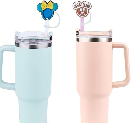 Miniatura 6 de Tapa de paja para Stanley, divertida cubierta de popote para Stanley de 30 y 40 onzas, bonita cubierta de paja de dibujos animados para regalos de