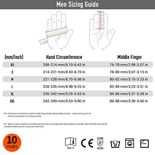 image for Vgo... Vgo 10Pairs Safety Work Gloves, Gardening Gloves, Non-slip Nitr