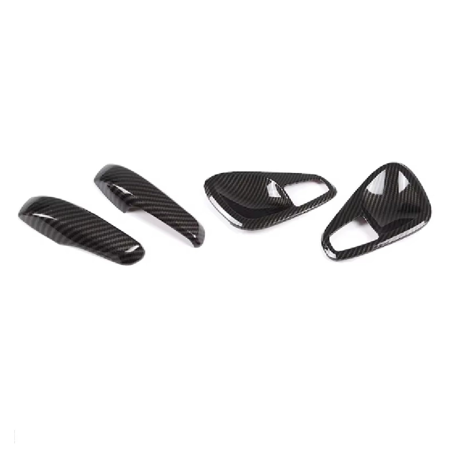 TINGYUS for Smart for Fortwo 451 2009-2015 Car Interior Door Armrest Handle Cover Trim Door Bowl Frame Stickers Car Interior Mouldings(4Piece)