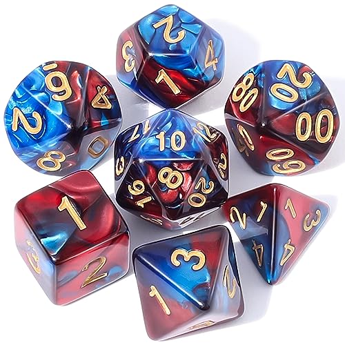 Image of CiaraQ 7pcs Polyhedral Dice Set for Dungeon and Dragons MTG Table Games