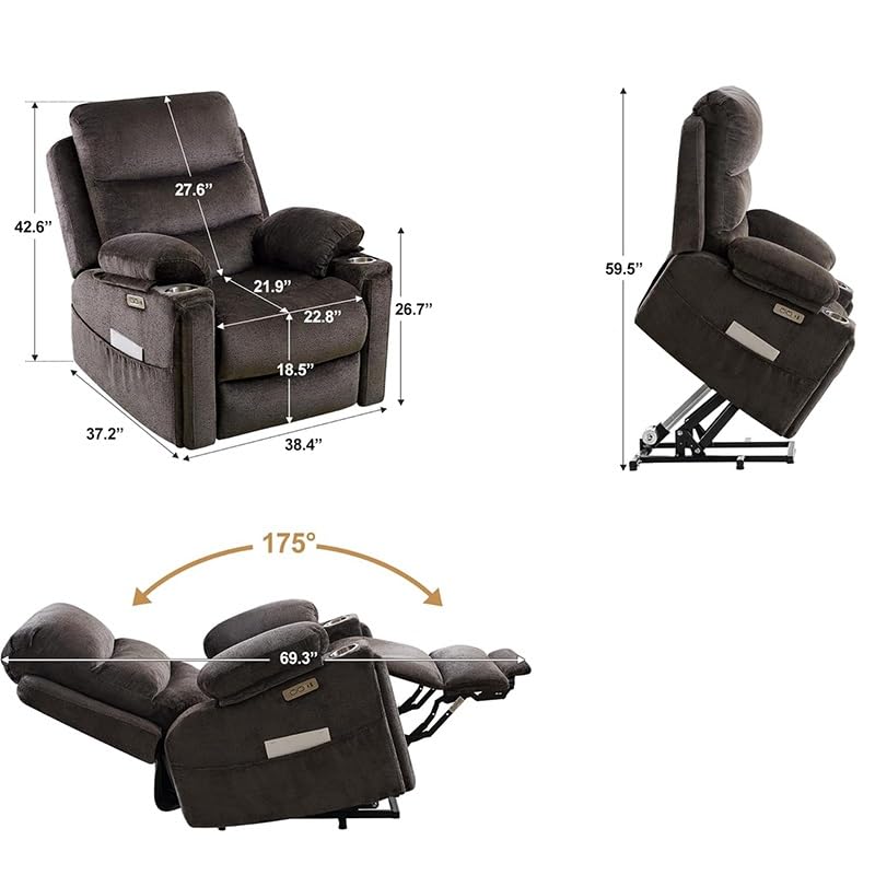 Sillón clásico ergonómico con masaje y calor miniatura 2