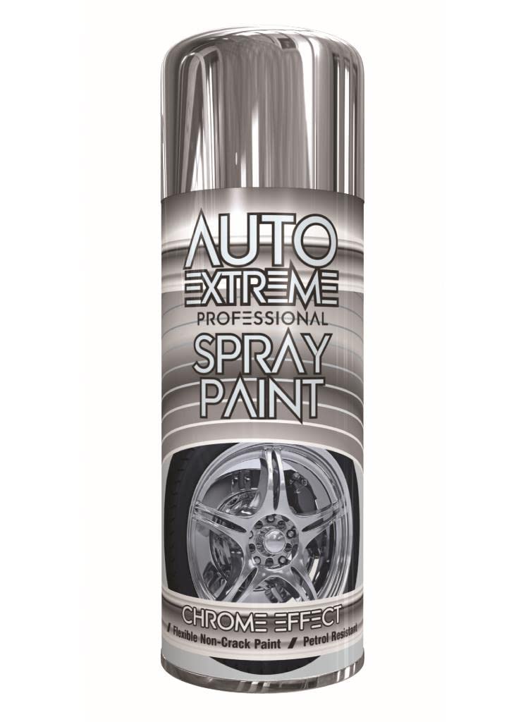 Classic Signature - 9 x Auto Extreme Chrome Gloss Spray Paint 400ml Professional Quality, Perfect Finish for Cars, Bikes,Vans, Metal, Wood