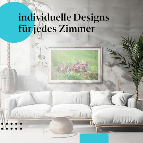 Postereck - 3479 - Fuchs, Rudel Wiese Tier Welpe Natur Nachwuchs - Wandposter Fotoposter Bilder Wandbild Wandbilder - Poster - 4:3-81,0 cm x 61,0 cm
