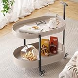 Double plateau spacieux – Deux niveaux de rangement pratiques, offrant plus d’espace pour organiser magazines, boissons, snacks, télécommandes ou accessoires décoratifs.