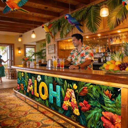Image of Nuxovilar Aloha Banner Hawaiian Party Decorations 78.7x17.7 Inches