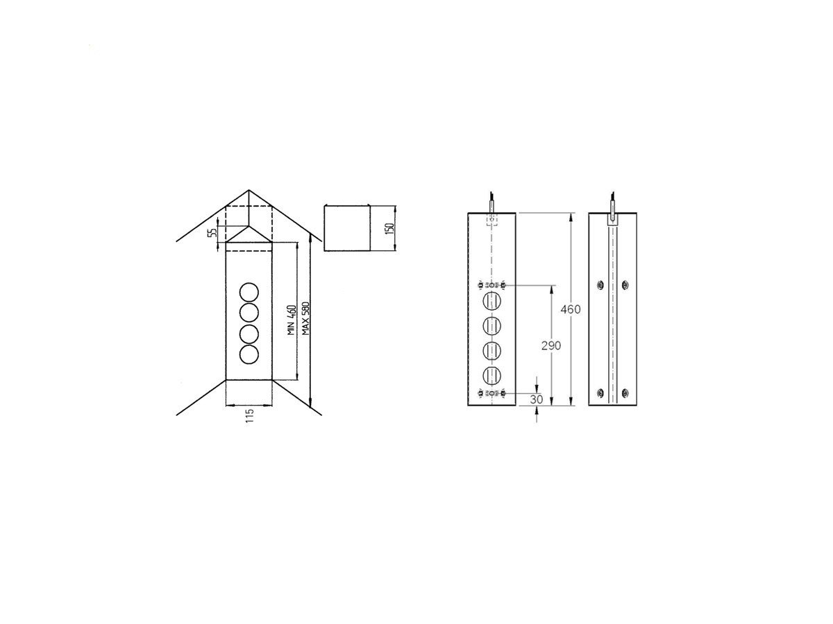 Thebo ST 3007 USB Port 175806 Steckdosenelement Ecksteckdose Edelstahl Leiste