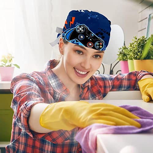 Bonnet de travail avec bouton lot de 2 taille unique - 5