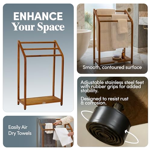 Image of The Original Sula Versatile Teak Towel Rack