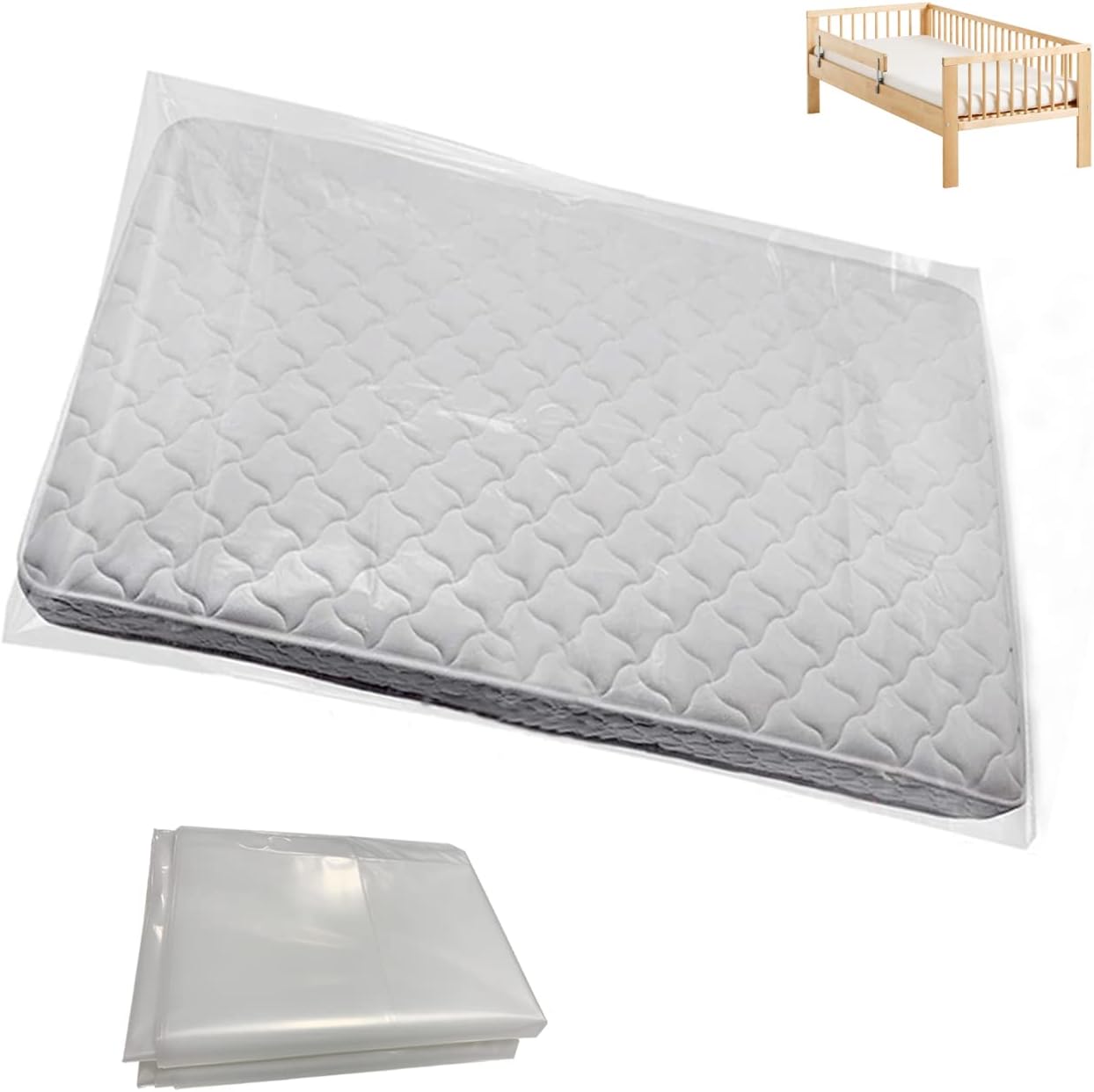 Hulsky Crib Mattress Storage Bag 4 Mil Heavy Duty Crib