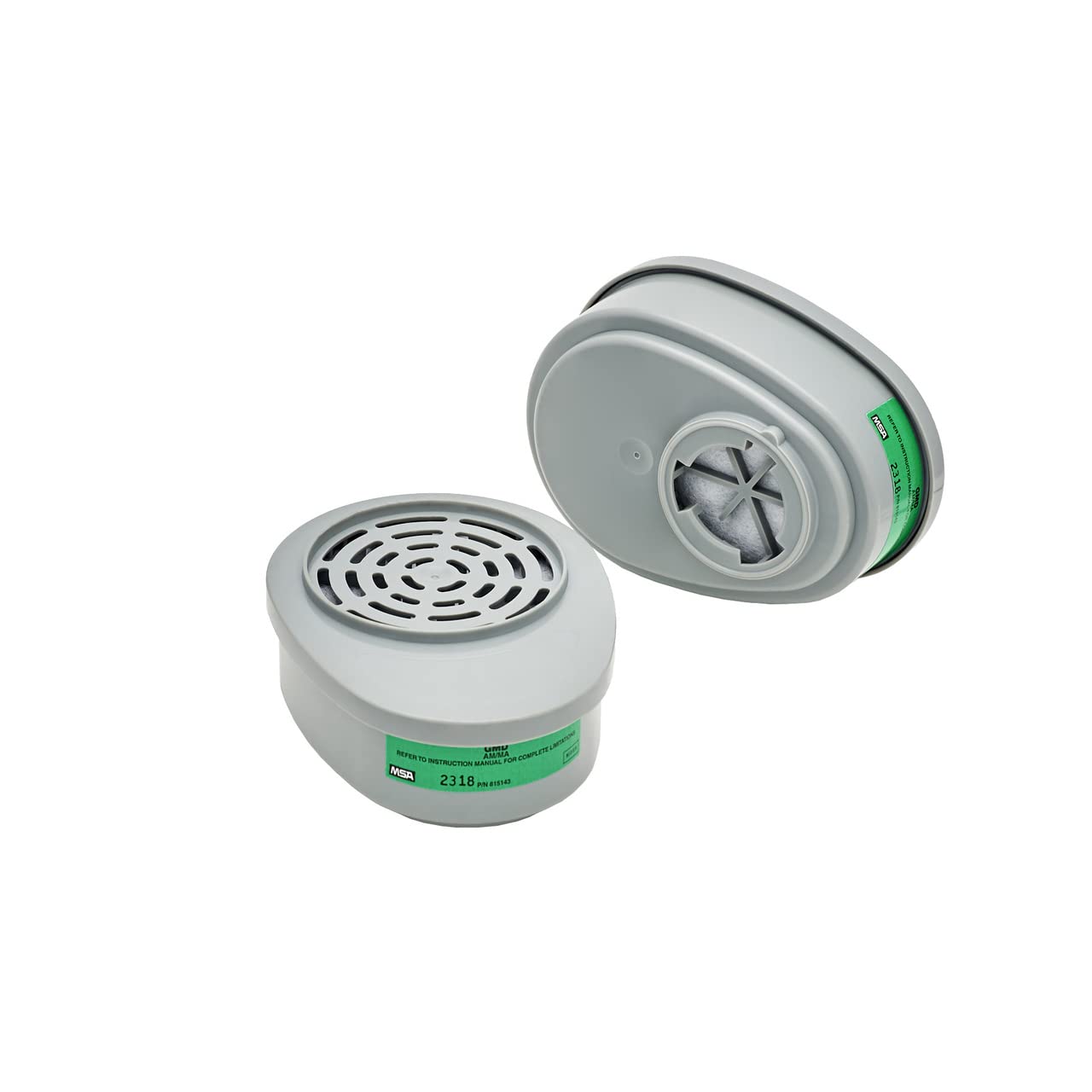 MSA 815358 Advantage Respirator Cartridge - Ammonia/Methylamine (GMD: AM, MA), Quantity: 2 per Pack, Chemical and Combination Air-Purifying Respirator