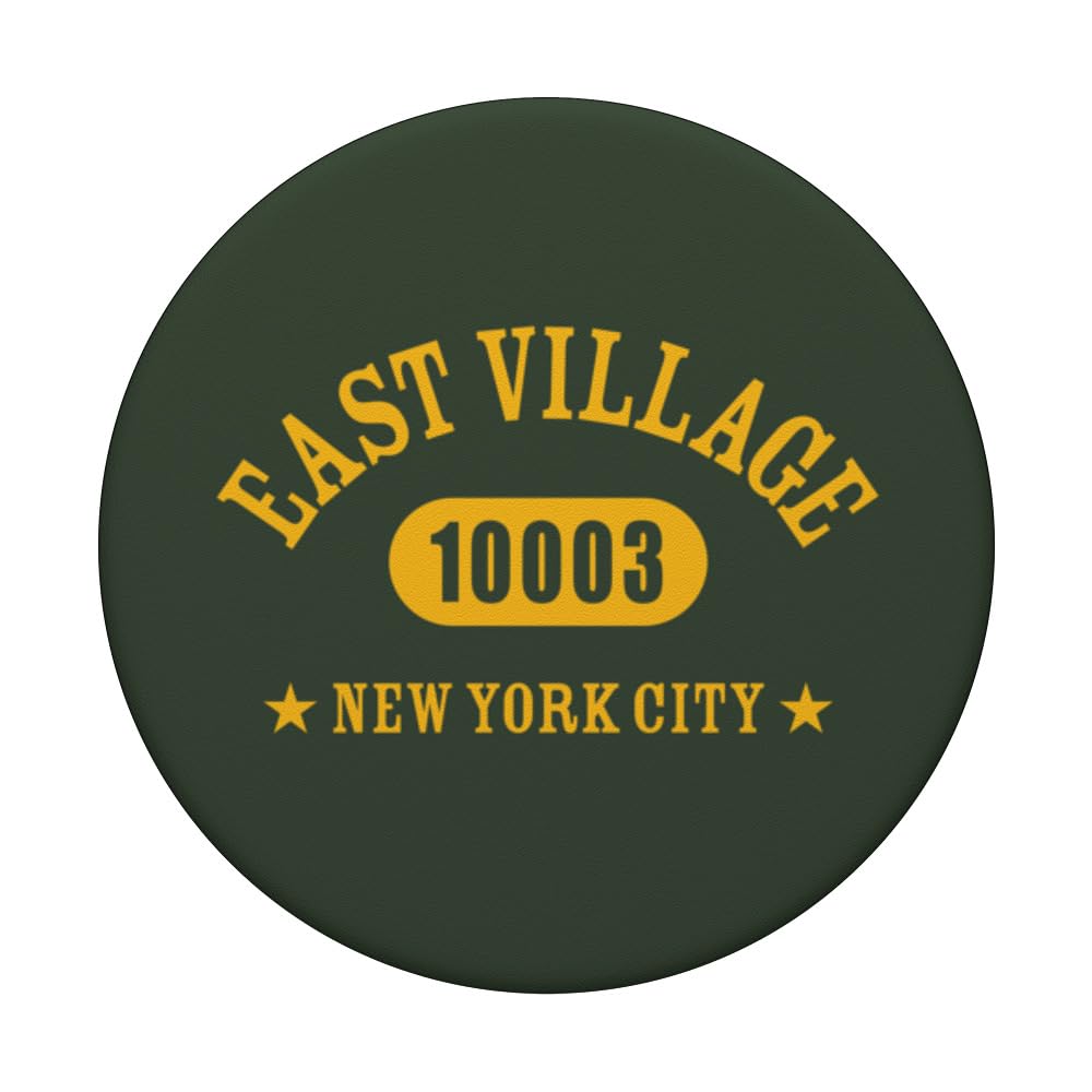 EAST-VILLAGE NEW YORK CITY 10003 / NYC Athletic Design PopSockets Swappable PopGrip, Black - Image 3