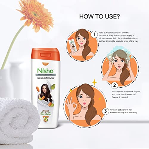 Image of Nisha Smooth Naturally Soft Silky Hair Shampoo, 80 ML