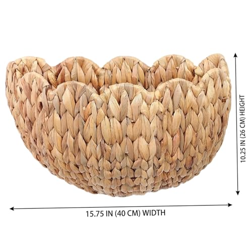 Panier mural décoratif en rotin tressé main de qualité supérieure grand format