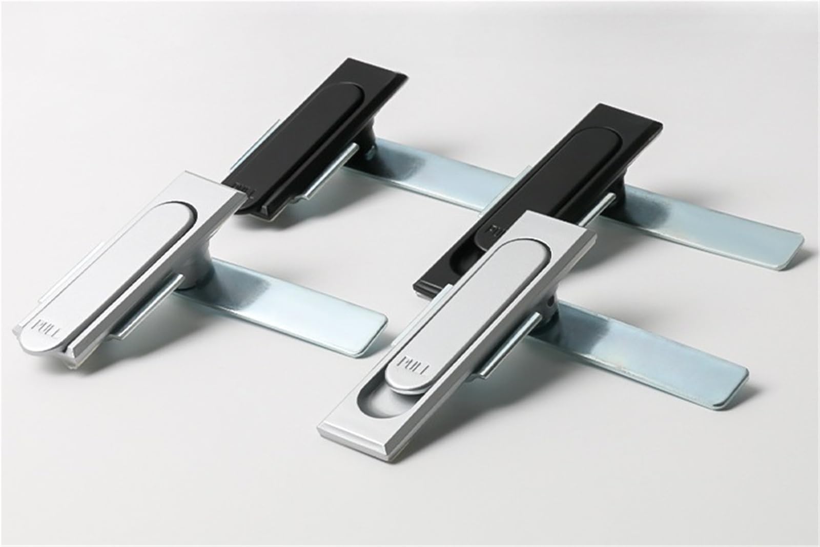 WPOIYHGBY MS717 Aluminum Alloy Swing Door Handle Plane Lock Industrial Equipment 1Pcs(Nero,80mm)