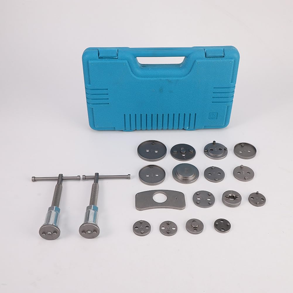 Juego Herramientas para Compresor Pistón Mantenimiento Frenos Disco Automóvil, Bomba Llave Eyectora, Pinza Freno Disco Automóvil, Rebobinador Freno Trasero