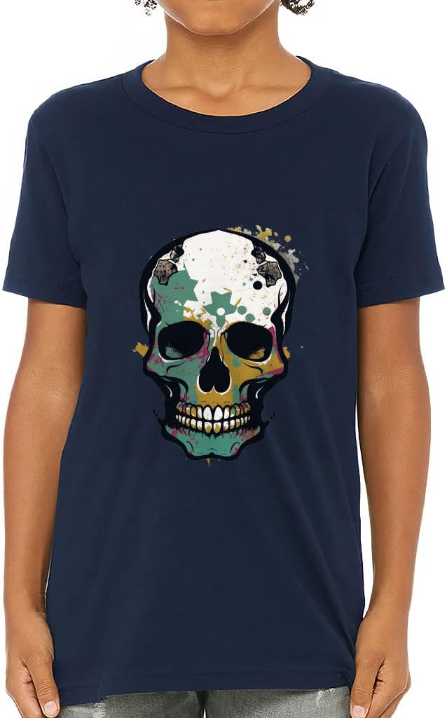 Cool Skull Kids' T-Shirt - Art Print T-Shirt - Graphic Tee Shirt for Kids