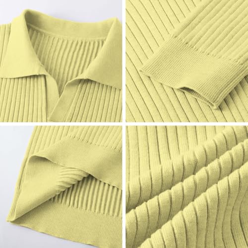 Image of DENIMHOLIC Men's Cotton Full Sleeve Collar Polo Sweater for Men, Rib Knitted Sweaters for Men Winter Sweater for Man