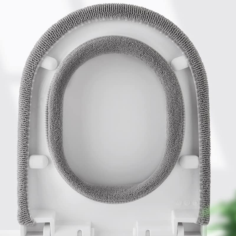 Kamanan WC Sitzbezüge Weich Toilettenkissen WC Dicke Kissen Toilettensitzbezug Weicher Dickerer Wärmer WC Kissen Pads Passend für alle Ovalen Toilettensitze (2PCS) – Bild 3