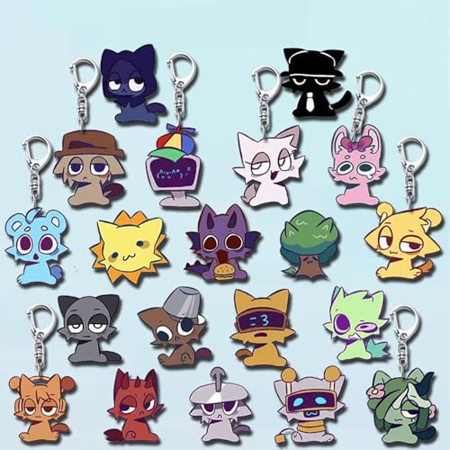 スプランキー キーホルダー セット サイモン スカイ 動物 可愛い 人形 おもちゃ ホラーゲーム キャラクター キーチェーン ゲーム 車 鍵 レゴ 自転車 しっぽ バイク ぬいぐるみ おしゃれ キーホルダー クリスマス 飾り ハロウィン (20枚セット)