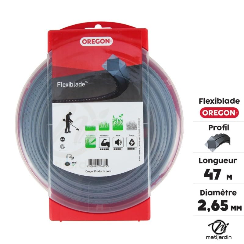 Matijardin - Fil débroussailleuse Carré, Cranté 2,65 mm x 47 m Oregon FlexiBlade
