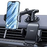 Amazon Brand - Eono Handyhalterung Auto Stabil 3 in 1 KFZ Handyhalterung Lüftung Saugnapf, Universal KFZ Handyhalter Auto 360° Drehbar Autohalterung mit 4-7