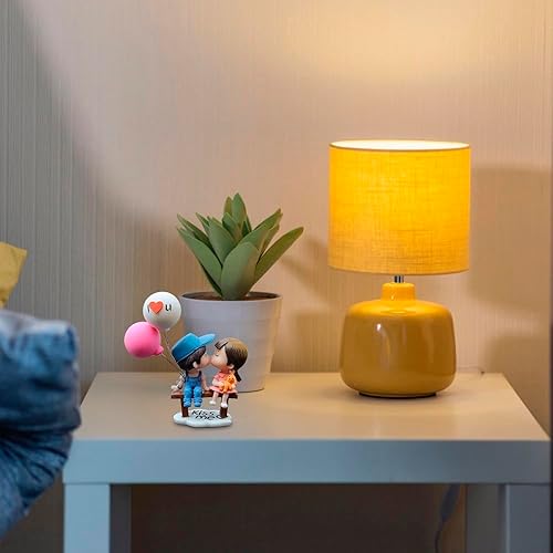 Miniatura 7 de Decoración de coche de pareja de dibujos animados, lindos adornos para parejas, accesorios de decoración interior de automóvil con globo para