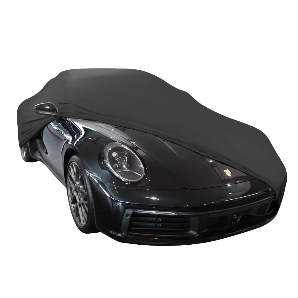 telo copriauto da interno compatibile con Porsche 911 (992) copertura per auto Nero GARAGECOVER Vestibilità perfetta e cover su misura