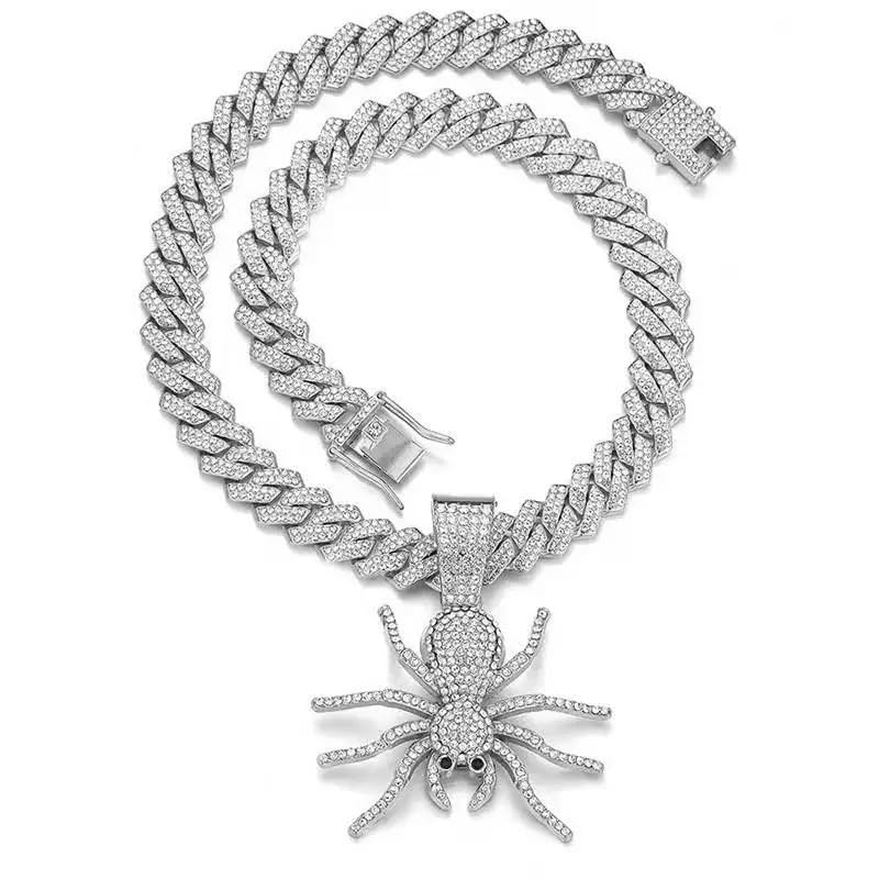 925 Sterling Silver Red Spider Necklace For Women Men - 14K Yellow Gold Halloween Spider Choker Necklace Spider Pendant With Chain Spider Jewelry Gifts For Women Men