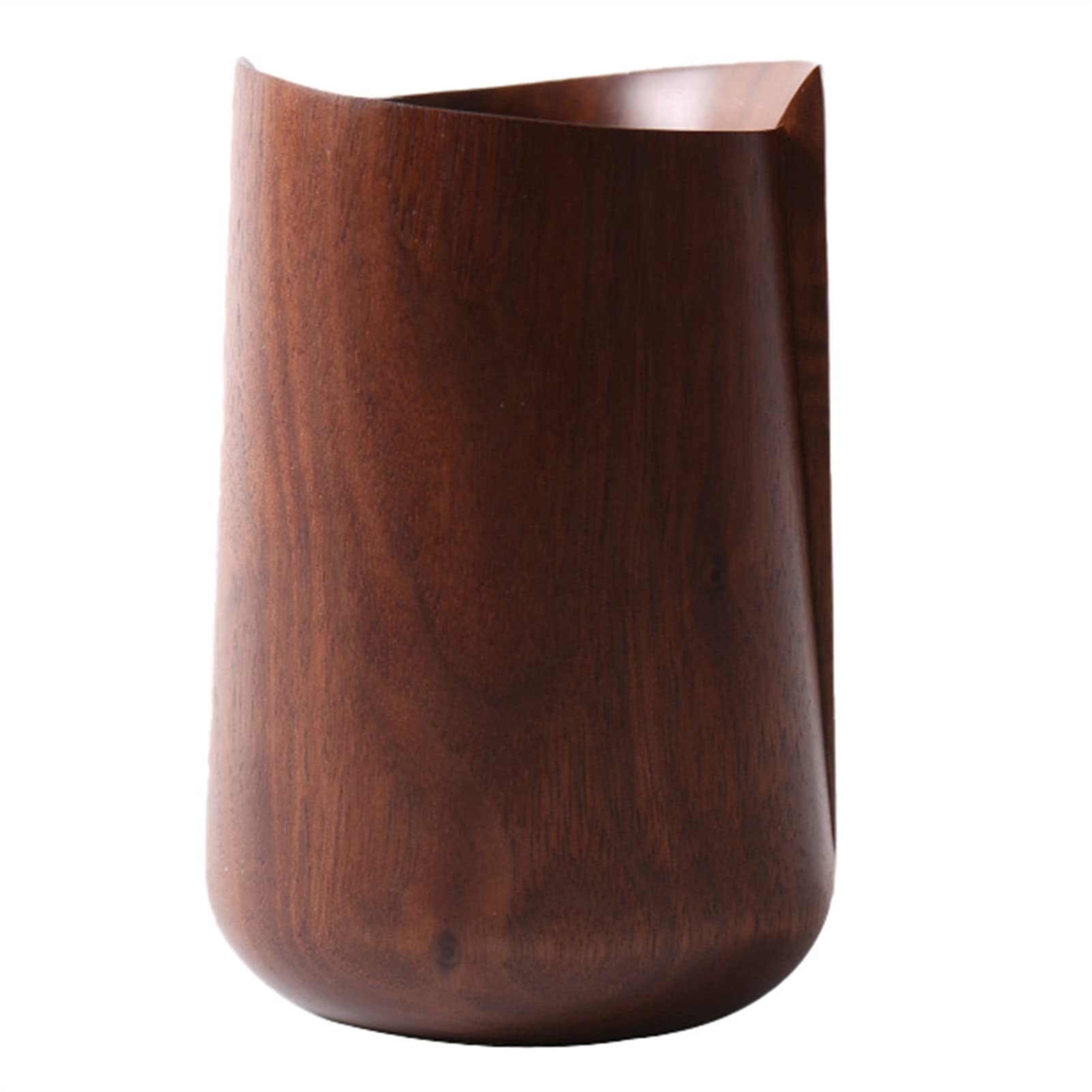Pot à Crayons Rustique en Noyer Noir pour Bureau, Organiseur Rond pour stylos, Fournitures de Bureau de Style campagnard