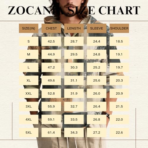 ZOCANIA Mens Hoodies Sweatshirts Camo Pattern Military Tactical Hoodies Long Sleeve Button Collar Baggy Pullover Shirts2