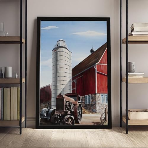 Toile Red Barns Lewandowski - Solution mur vide salon et bureau
