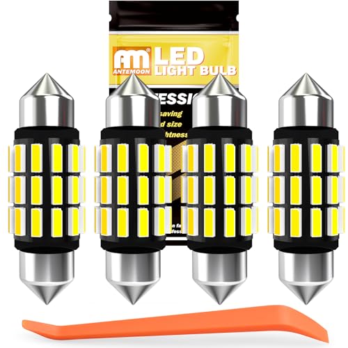 ANTEMOON 36mm Festoon C5W LED Lampadine 6500K Bianco 12V 24V 6418 Lampadina Siluro LED 4014 18SMD Canbus Senza Errori Luci Interne Auto Lampada Porta Lettura Soffitto Interior Luce Targa, 4Pcs