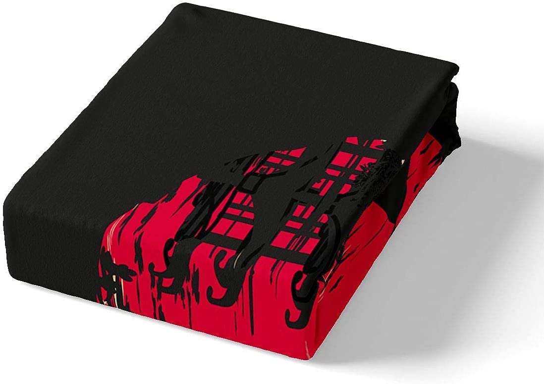 Housse De Couette 90x190 Cm Motif Samouraï Japonais - Microfibre, 1 Taie D'oreiller 50x75 Cm, Fermeture éclair, 1 Personne