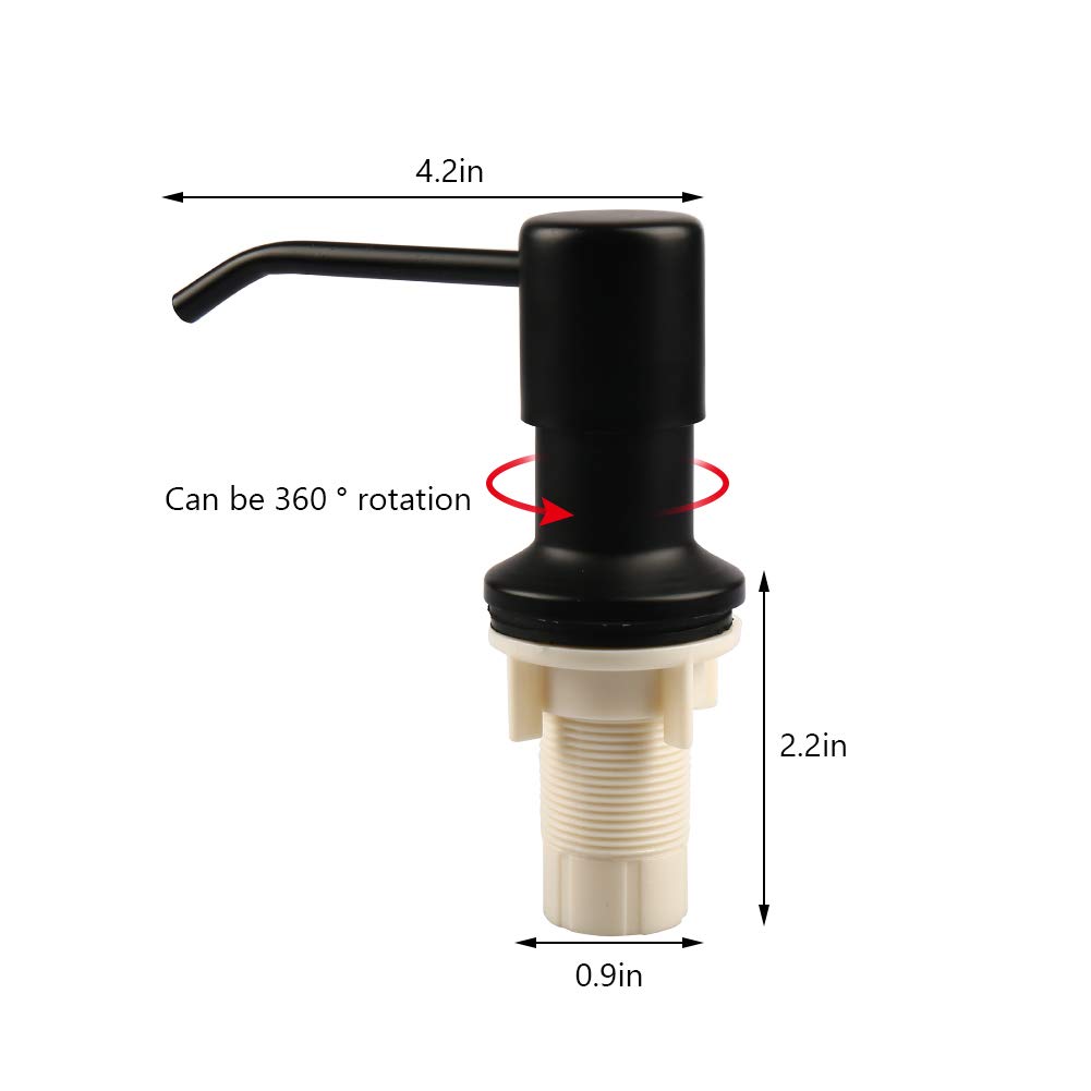 Dispensador de jabón para fregadero de cocina y tubo de extensión de acero inoxidable,con tubo de 120 cm,bomba dispensadora y 4 tapones universales para botellas, accesorios fregadero de cocina, plata