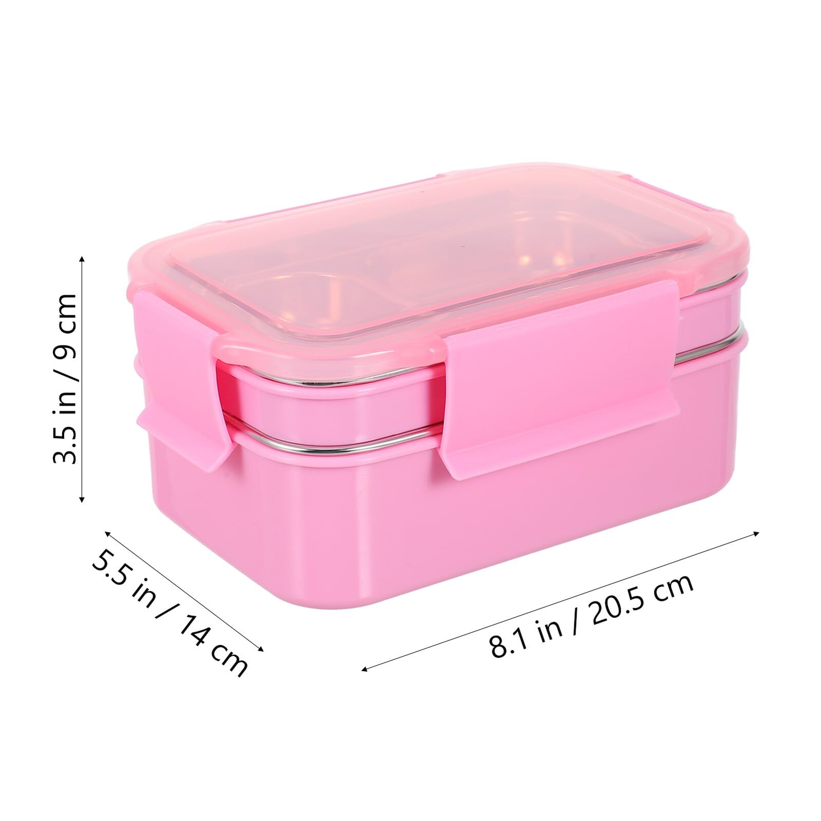 Contenitore Bento Box Scomparti per Alimenti Pranzo Scatola Bento Isolata Divisa Contenitore per Studenti e Impiegati Realizzato Acciaio Inossidabile