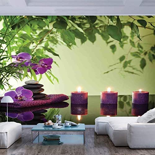 Papier peint 3D forêt de bambous grand format pour mur de chambre
